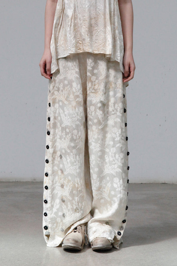 Mutedance 23 Spring/Summer Side Button Adjustable Silk Casual Pants MD-MD23SS40-HUARAN Flower Dye